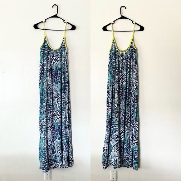 Lilly Pulitzer Kendra Maxi Dress in Brilliant Blue Blue Tang Gang S/M - Picture 4 of 9
